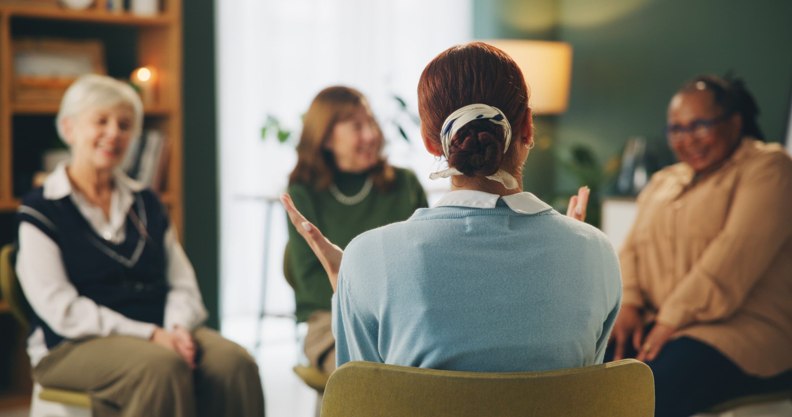 group therapy in progress during addiction recovery