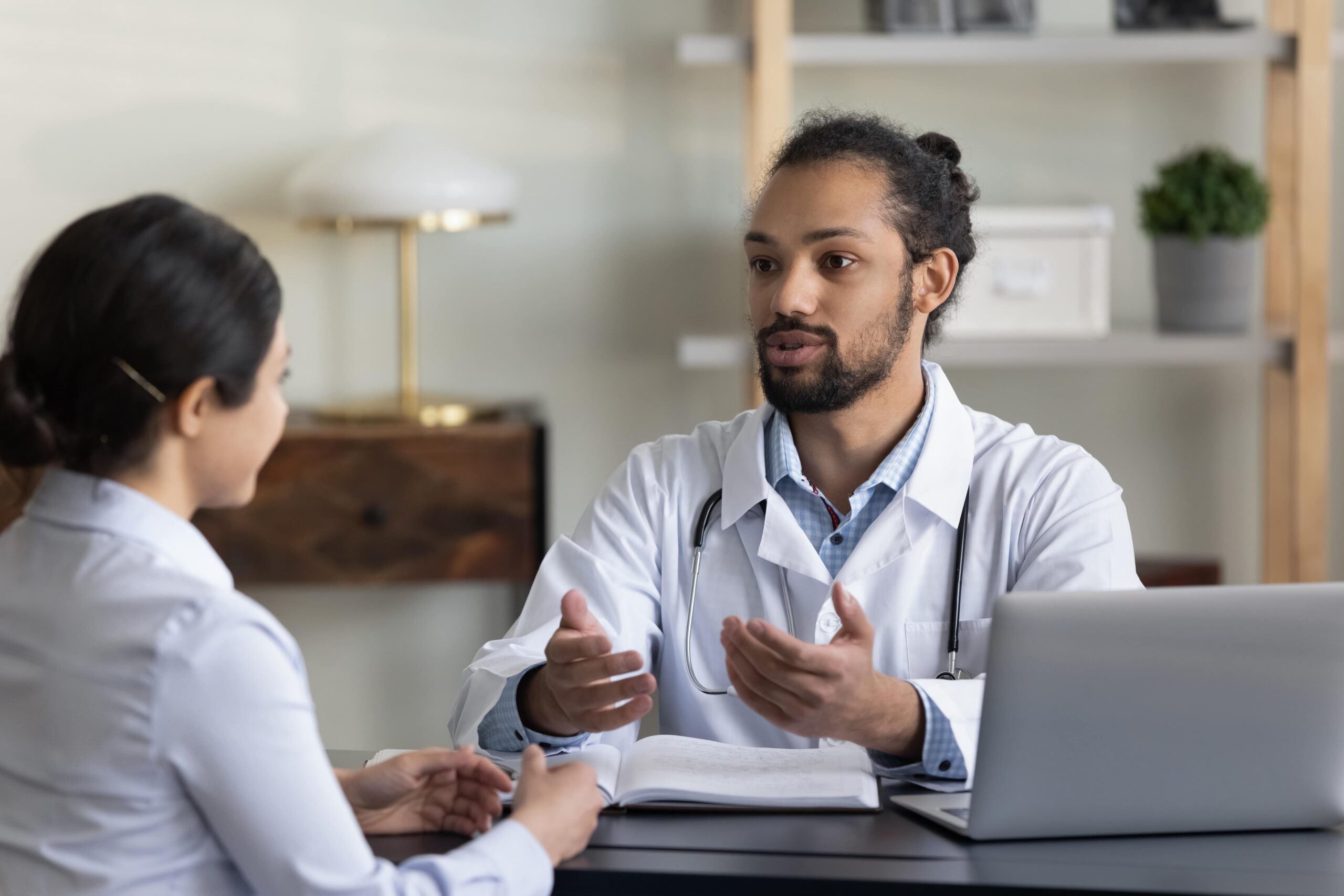 patient discussing addiction treatment costs with a provider