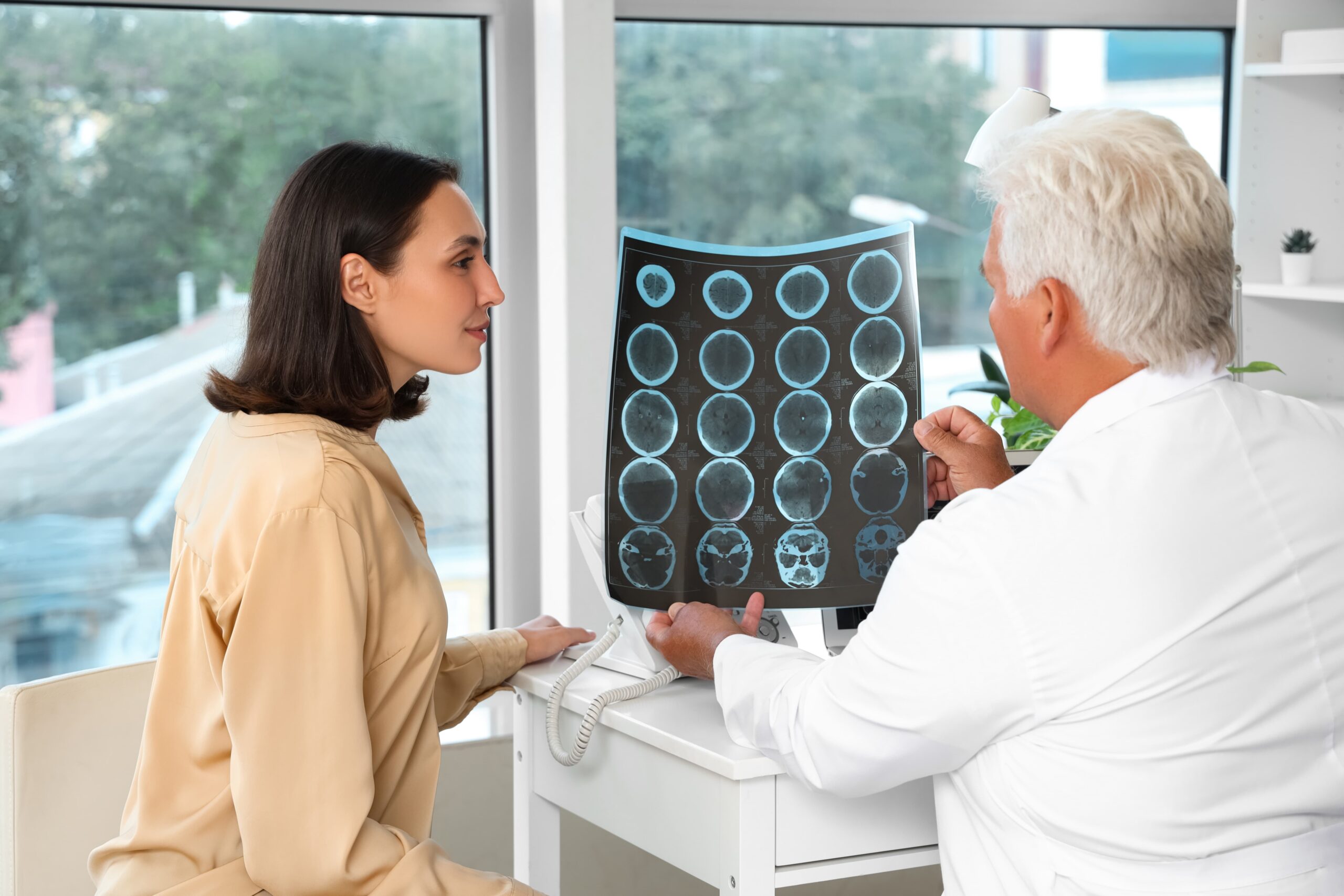 professional explaining science-backed addiction facts to a patient